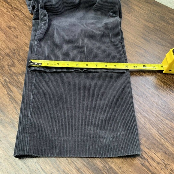 LL Bean Mens 38X34 (37X31.5) Corduroy Blue Navy Pants Pleated Outdoor High Rise - Picture 8 of 12